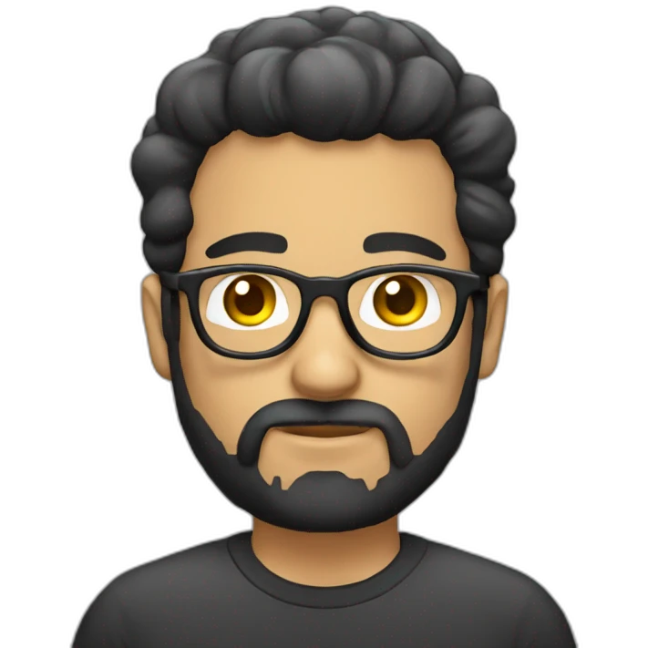 venezuelan programmer with beard and glasses emoji