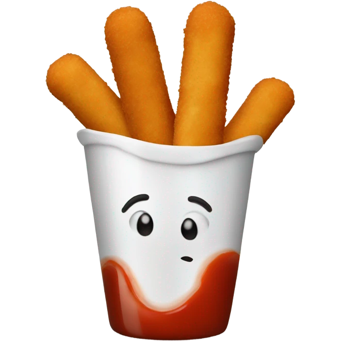 Mozzarella sticks with marinara sauce  emoji