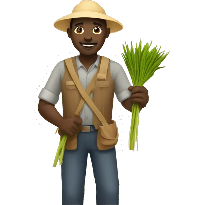 african man doing farming emoji
