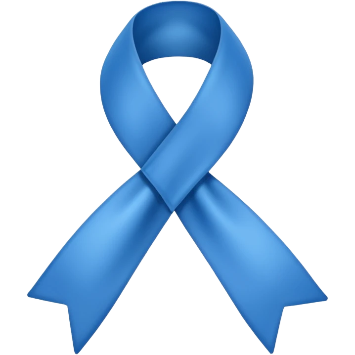 Blue ribbon for diabetes awareness day emoji