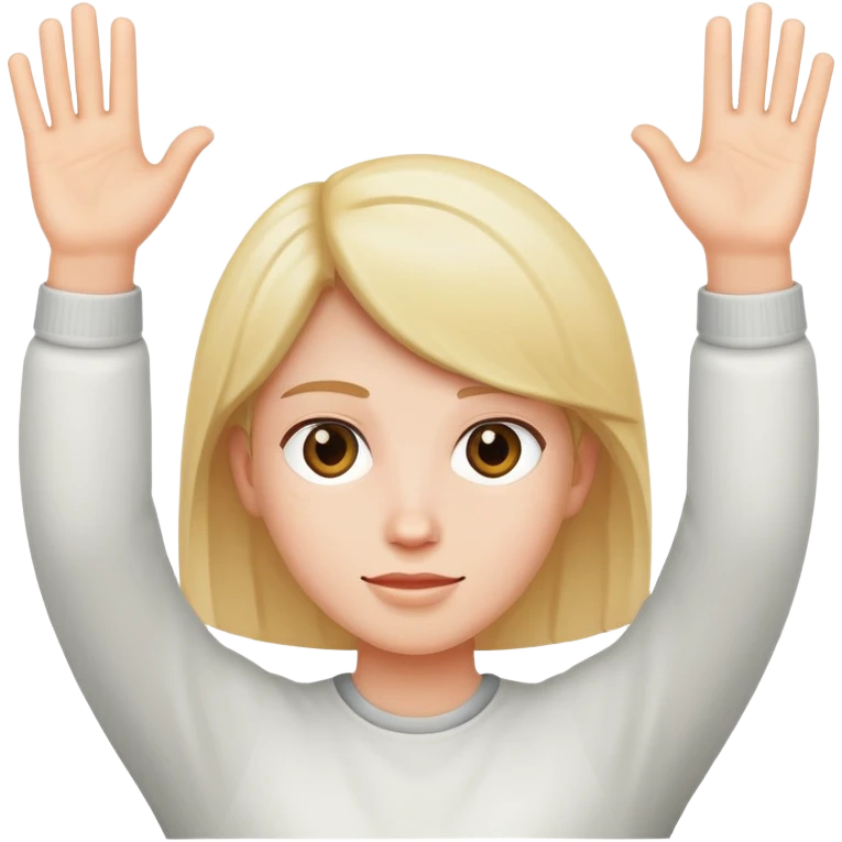 a person with their hands up  emoji