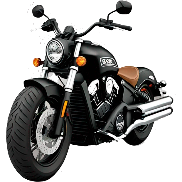 Moto Indian scout color negra emoji