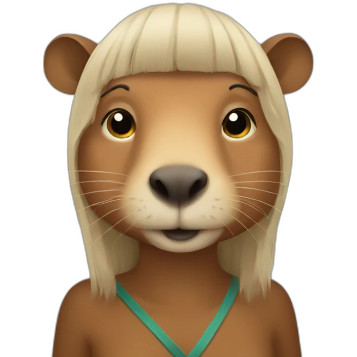 Capybara woman emoji