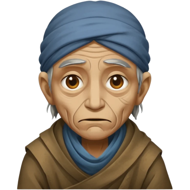 a beggar, simple, expressive emoji