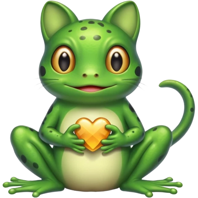 make me a good luck frog and kitten emoji