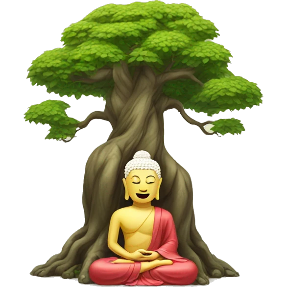 Buddha and tree emoji