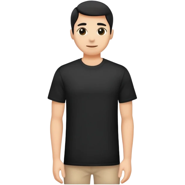 A black outlined t-shirt emoji emoji