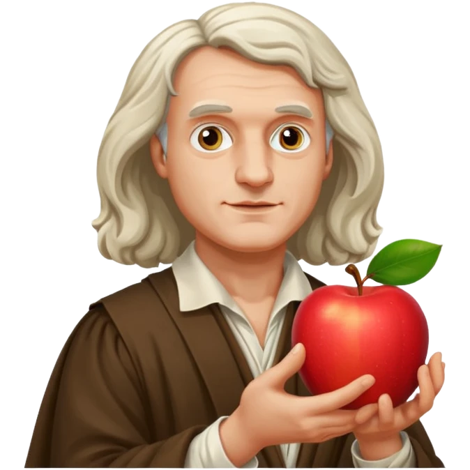 isaac newton hold an apple emoji