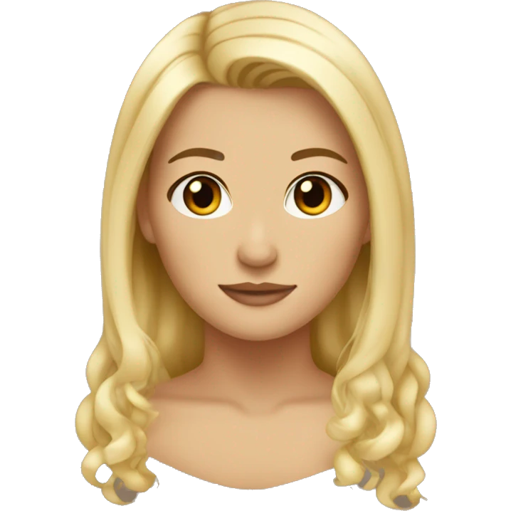 Blonde baleage highlights brown eyes emoji