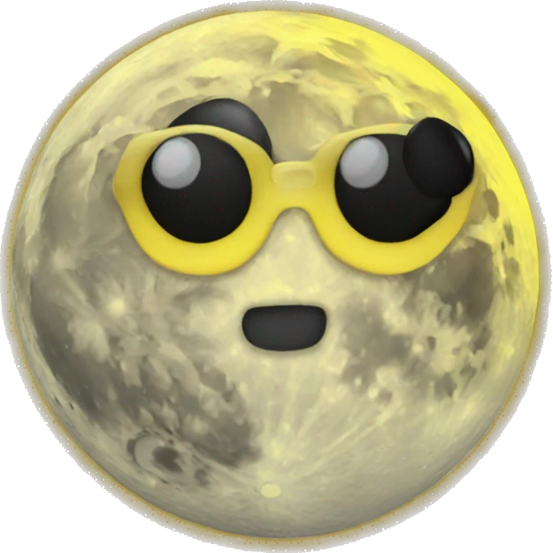 3d yellow crest Moon emoji