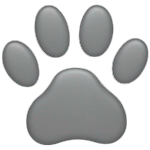 dog paw grey emoji