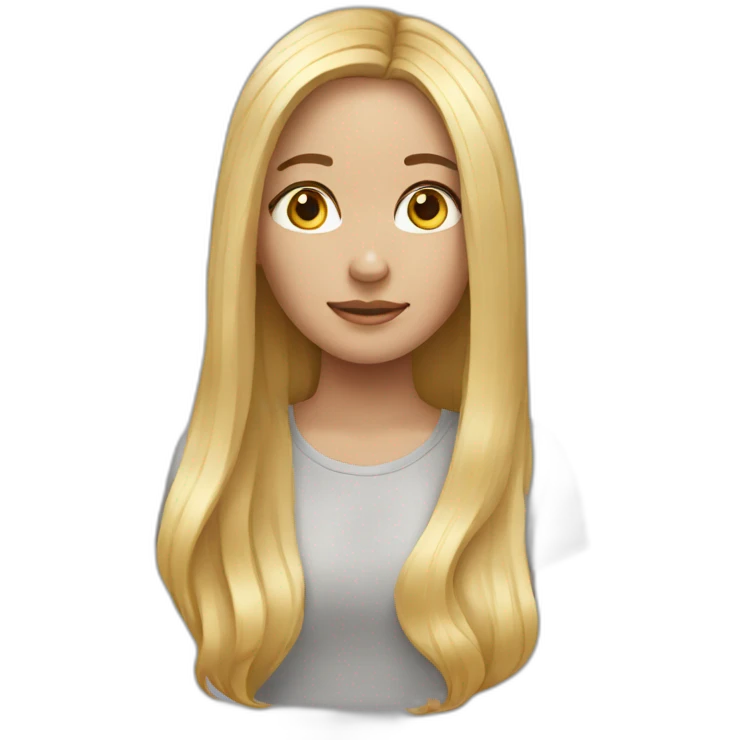 girl long blond hair emoji