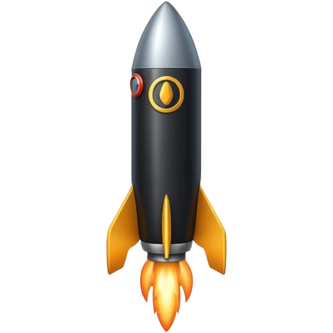 black rocket emoji