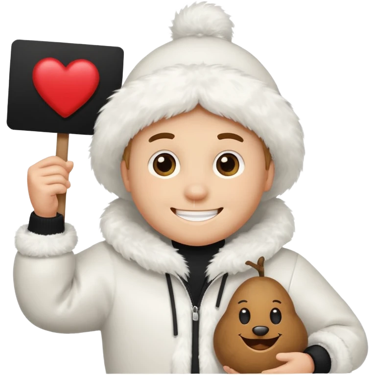 Spud McKenzie holding a sign that says "NP" emoji