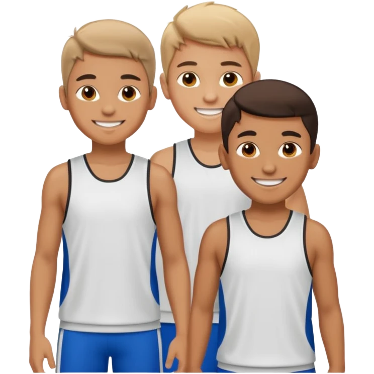 boys smiling in sportswear emoji