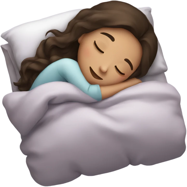 Brunette girl sleeping emoji
