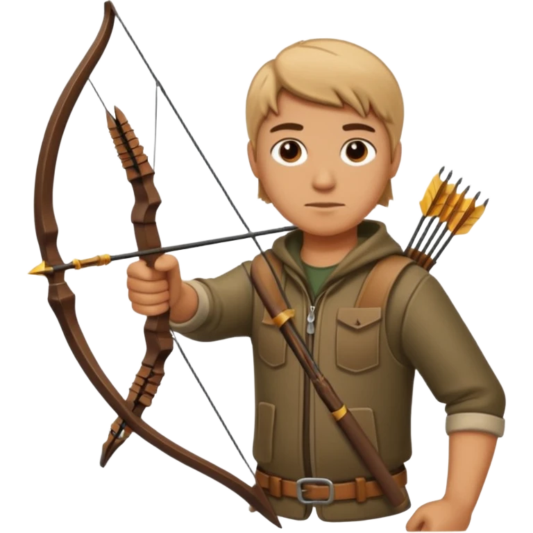 The classic hunter image with bow and arrow emoji