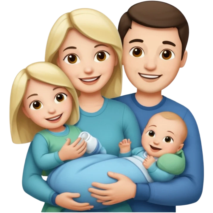 husband wife baby emoji