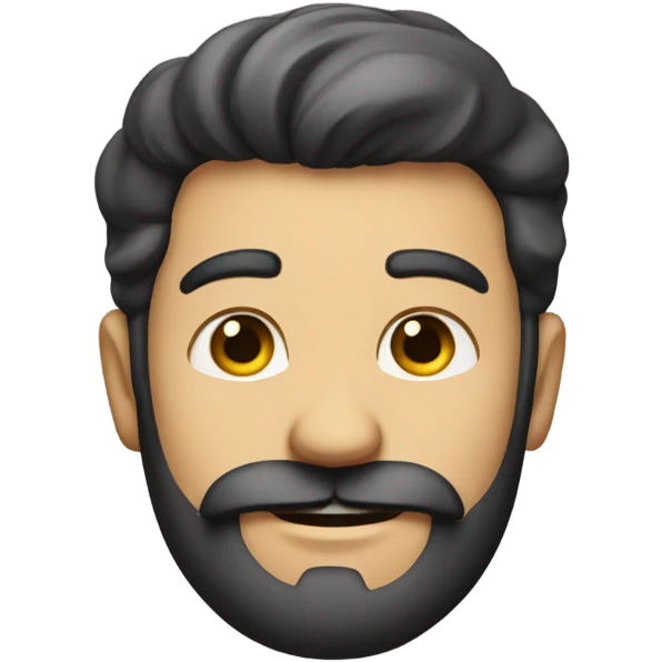 heroic male with facial hair emoji