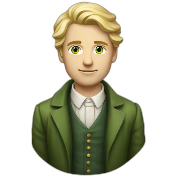 Full-length-young-british-male-historian-with-blonde-hair-and-green-eyes emoji
