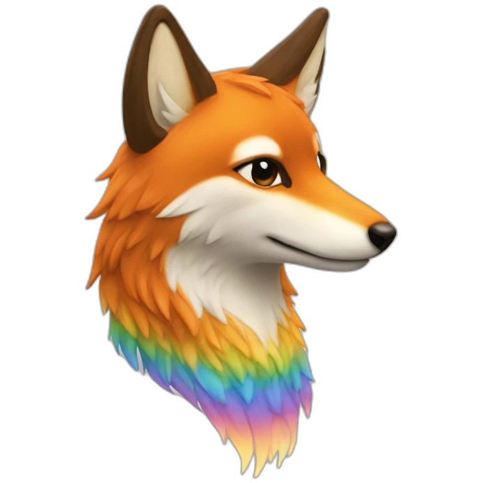 renard arc-en-ciel emoji