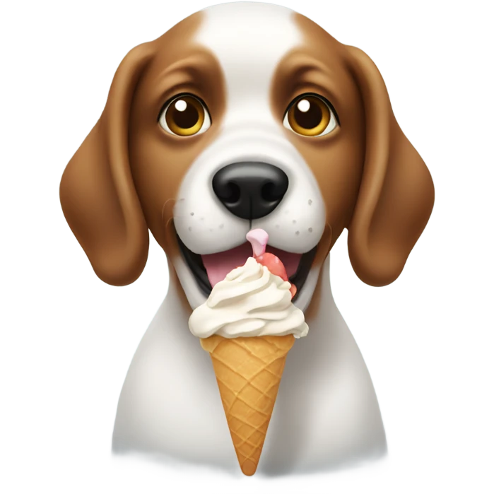 dog eating icecream  emoji