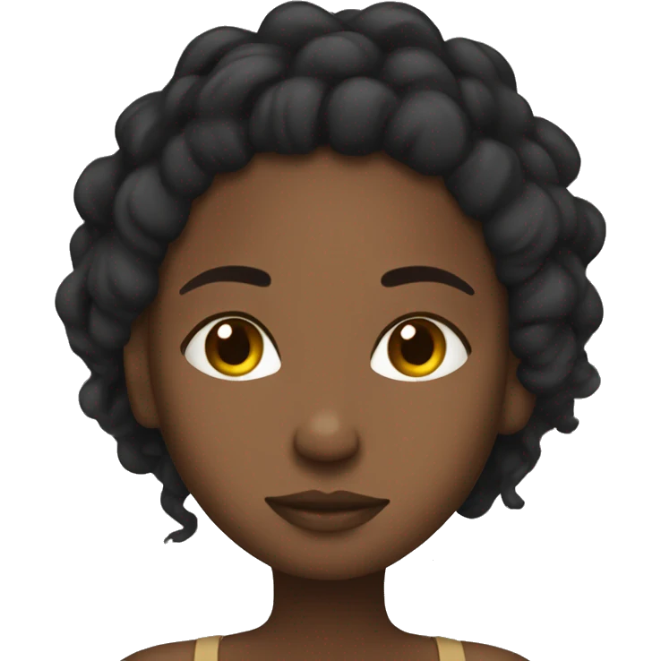 Black girl with locs sleeping peacefully emoji