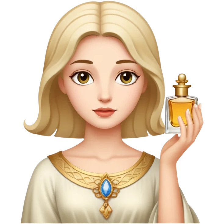 Biblical woman anoints with perfume emoji