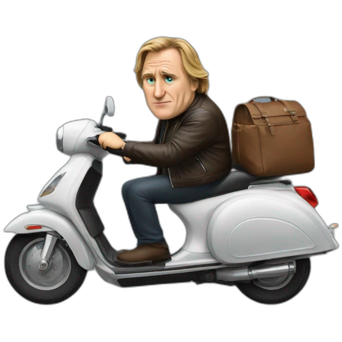 depardieu en scooter emoji