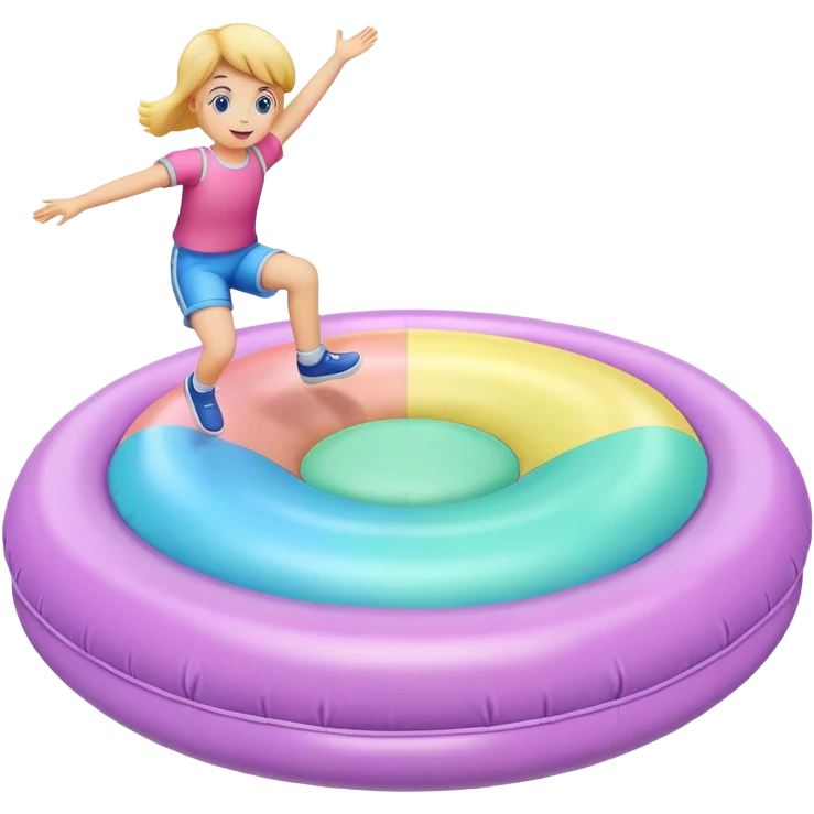 pastel bouncy inflatable trampoline  emoji