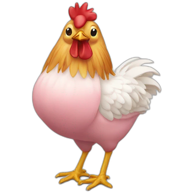 Poule doré rose emoji
