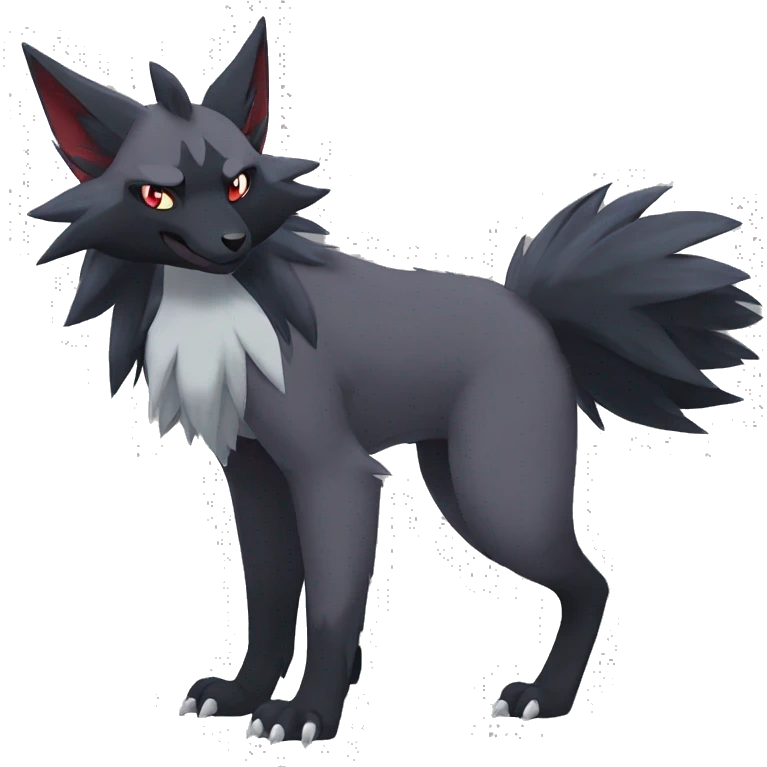 Zoroark-Mightyena-Zorua full body emoji