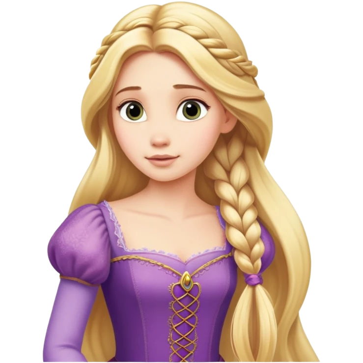 Rapunzel princess with very long blonde hair emoji
