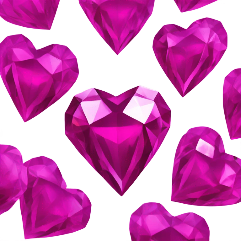 Fuchsia diamond heart emoji
