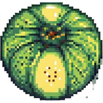 참외 (Korean melon) pixel art style emoji