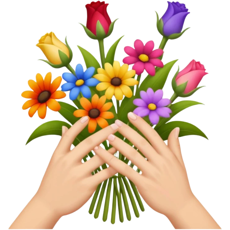 💐 and middle fingers remove the person more flowers, middle fingers only with non metallic hands  emoji