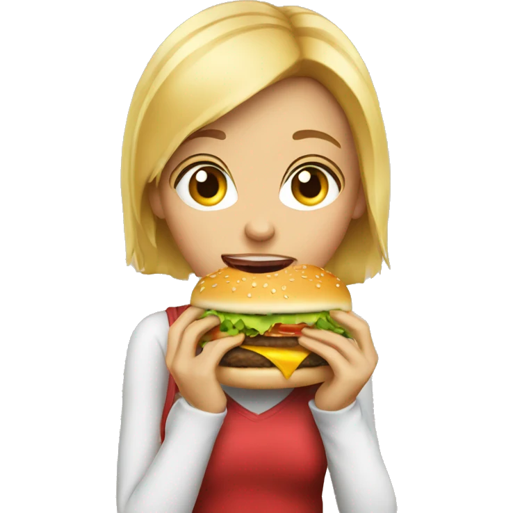 Girl eat burger  emoji
