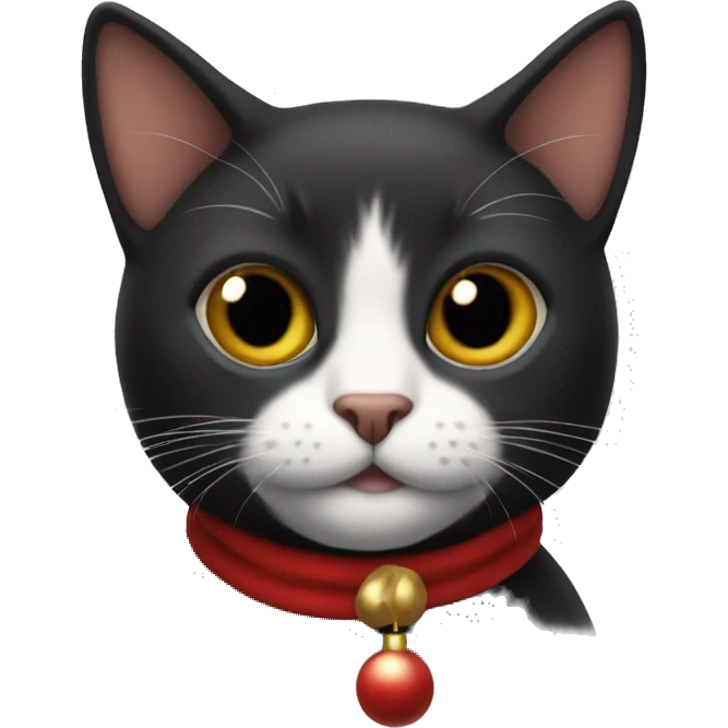 Gato negro navideño emoji