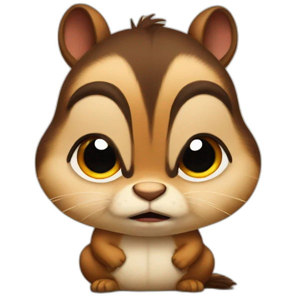 Grumpy chipmunk emoji
