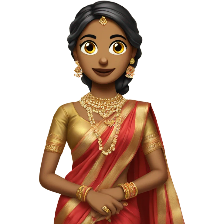 saree girl bride emoji