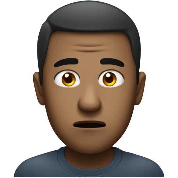 Concerned face emoji