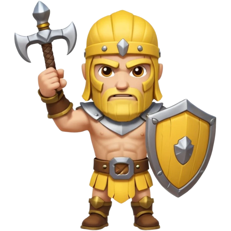 BARBARO DE CLASH OF CLANS QUE TIENE PELO AMARILLO emoji