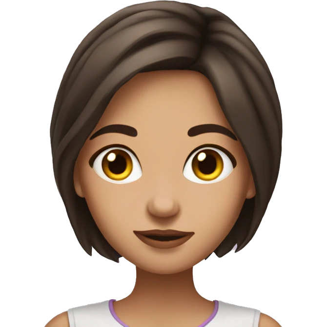 beutiful brunette girly girl emoji