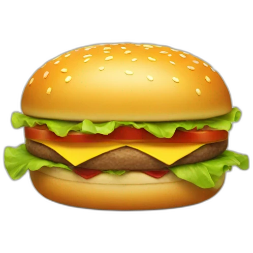 Smiling hamburger emoji