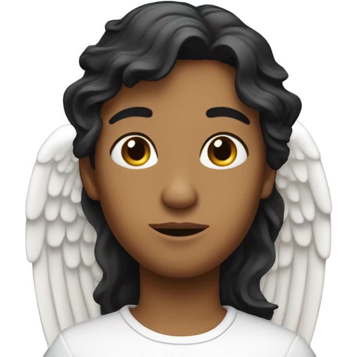 angel black hair emoji