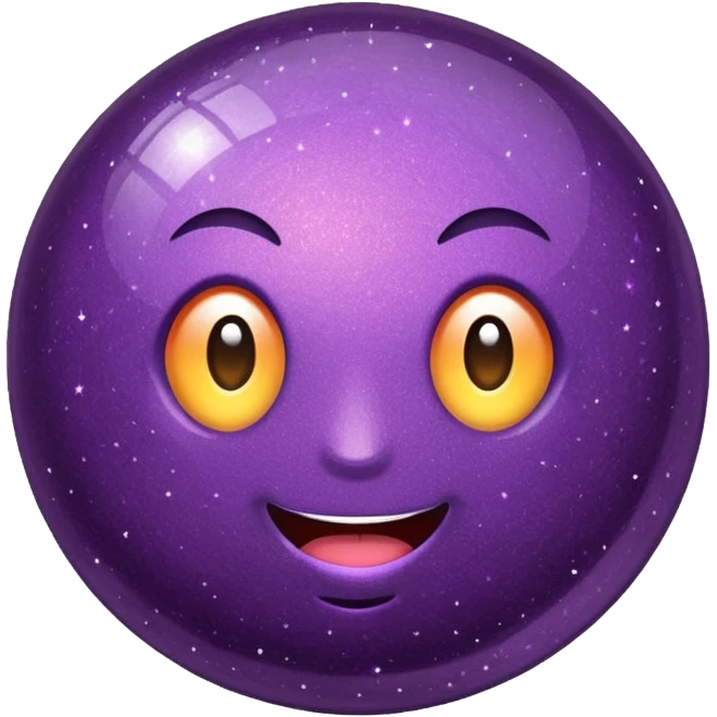 bolinha glitter roxo emoji