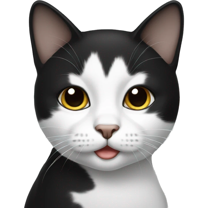 black and white cat emoji
