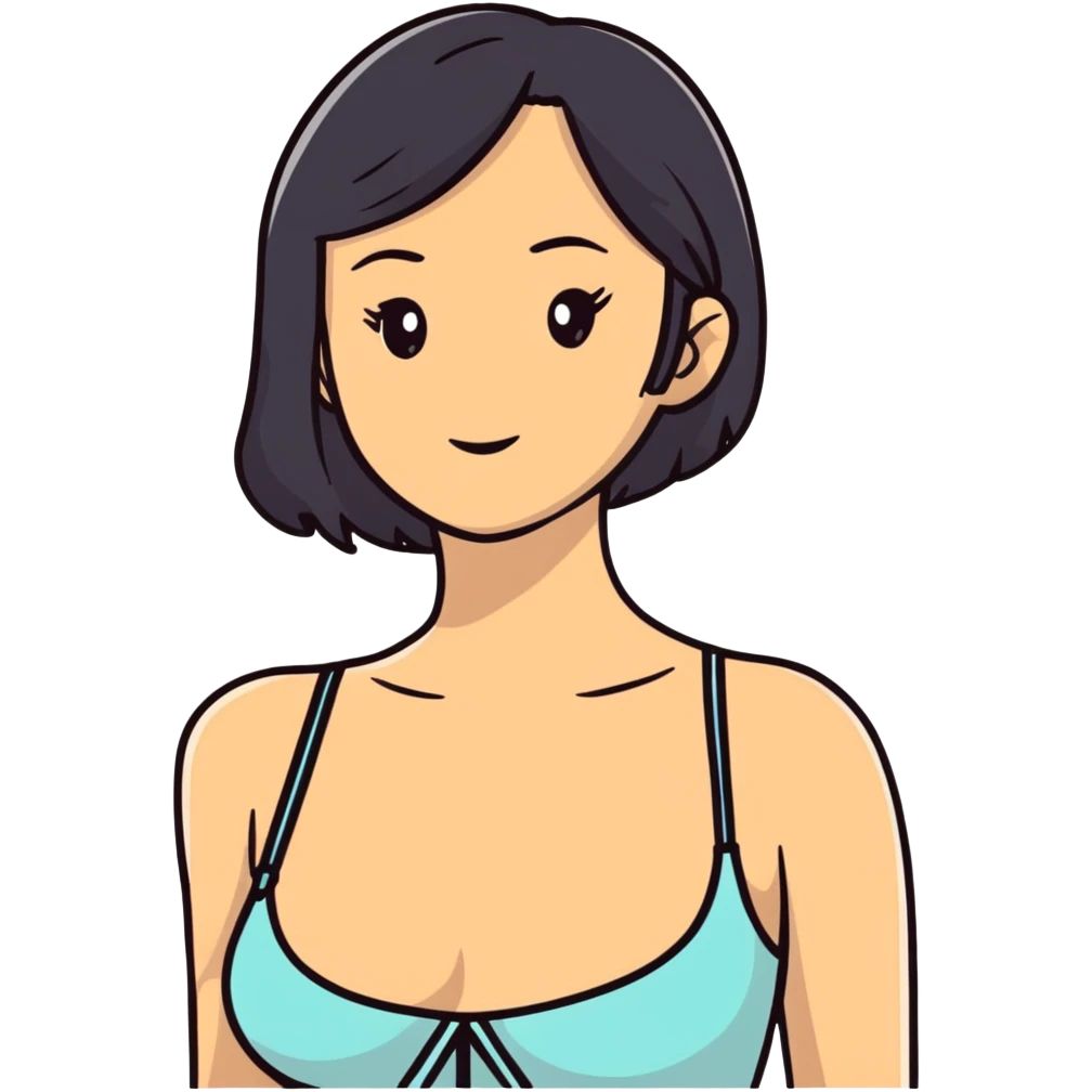 Woman with round bosom emoji