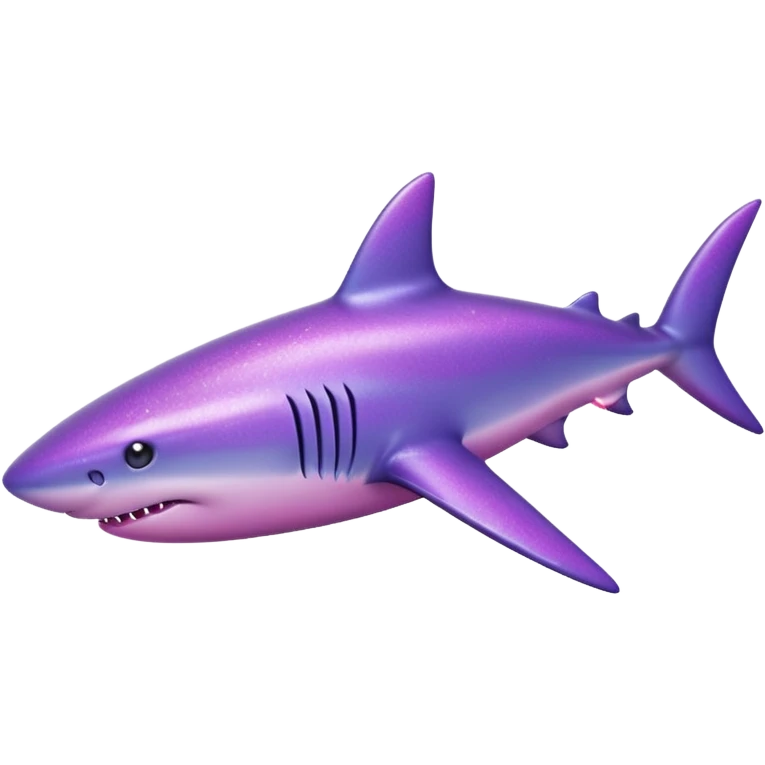 glitter purple and pink shark emoji