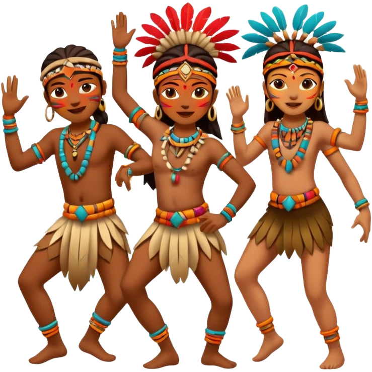 tribals in tribal colors festival time emoji